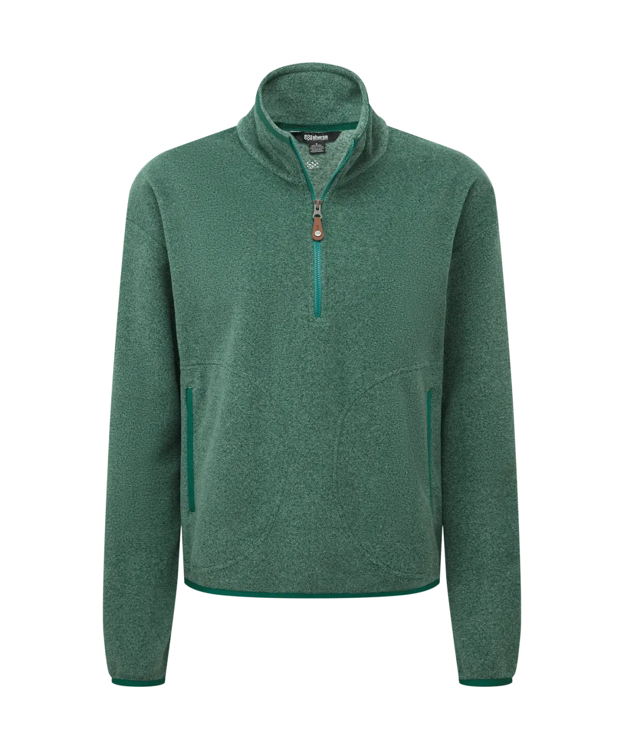 Sherpa W Rolpa 1/2 Zip*, Color: Light Emerald, Size: Small