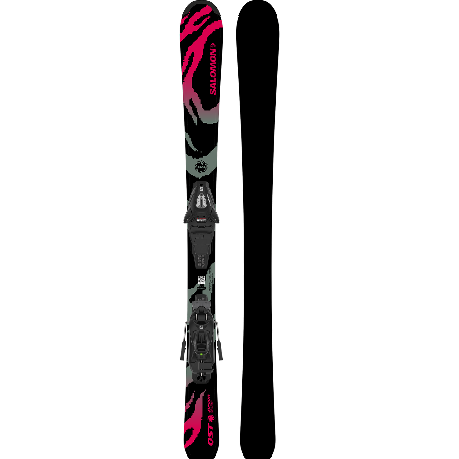 2027 Salomon QST Jr S + C5 GW, Color-Length: Black, Size: 100 cm