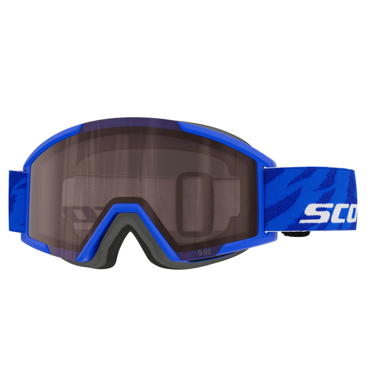 Scott Shield Pro Jr Goggle, Frame: Blue/White, Lens: Silver Chrome S2