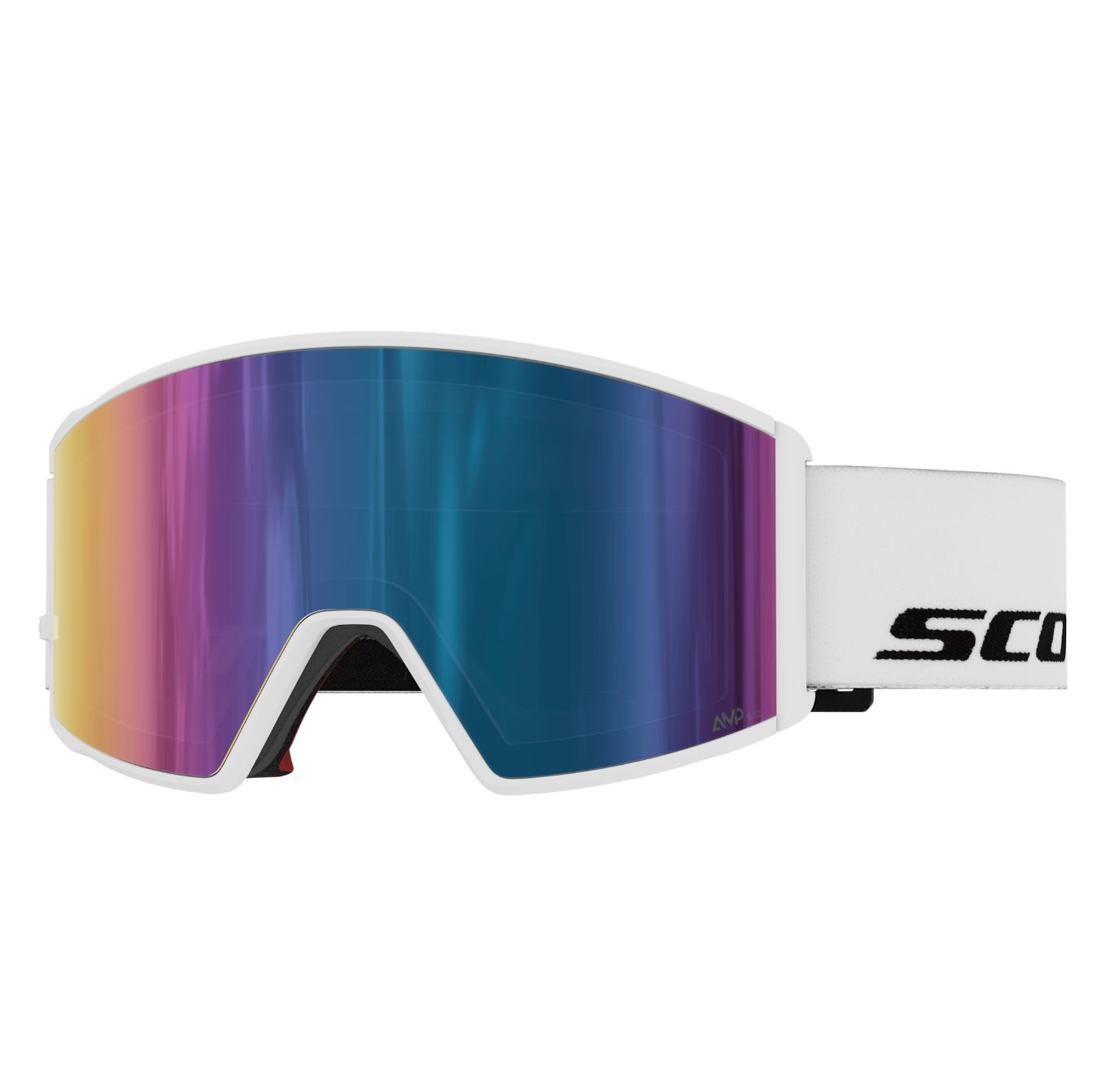 Scott React Goggle, Frame: White, Lens: AMP Teal Chrome S2