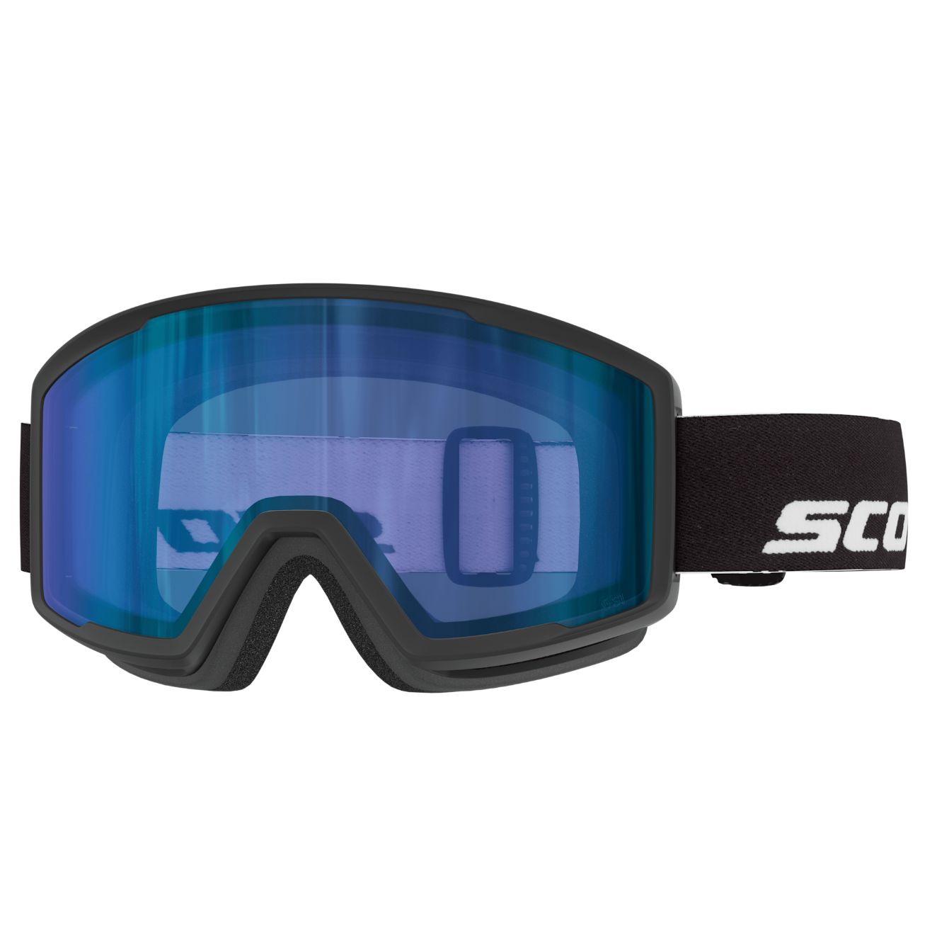 Scott Trace Pro Compact Goggle, Frame: Black, Lens: Blue Chrome S1