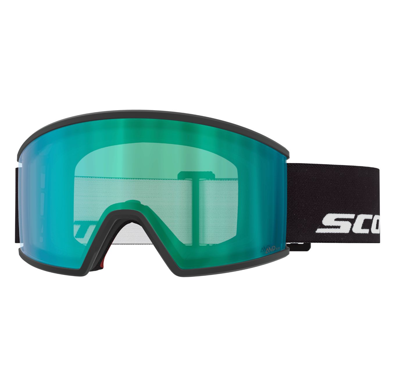 Scott Ambit Goggle, Frame: Black, Lens: AMP Aurora Green Chrome S1