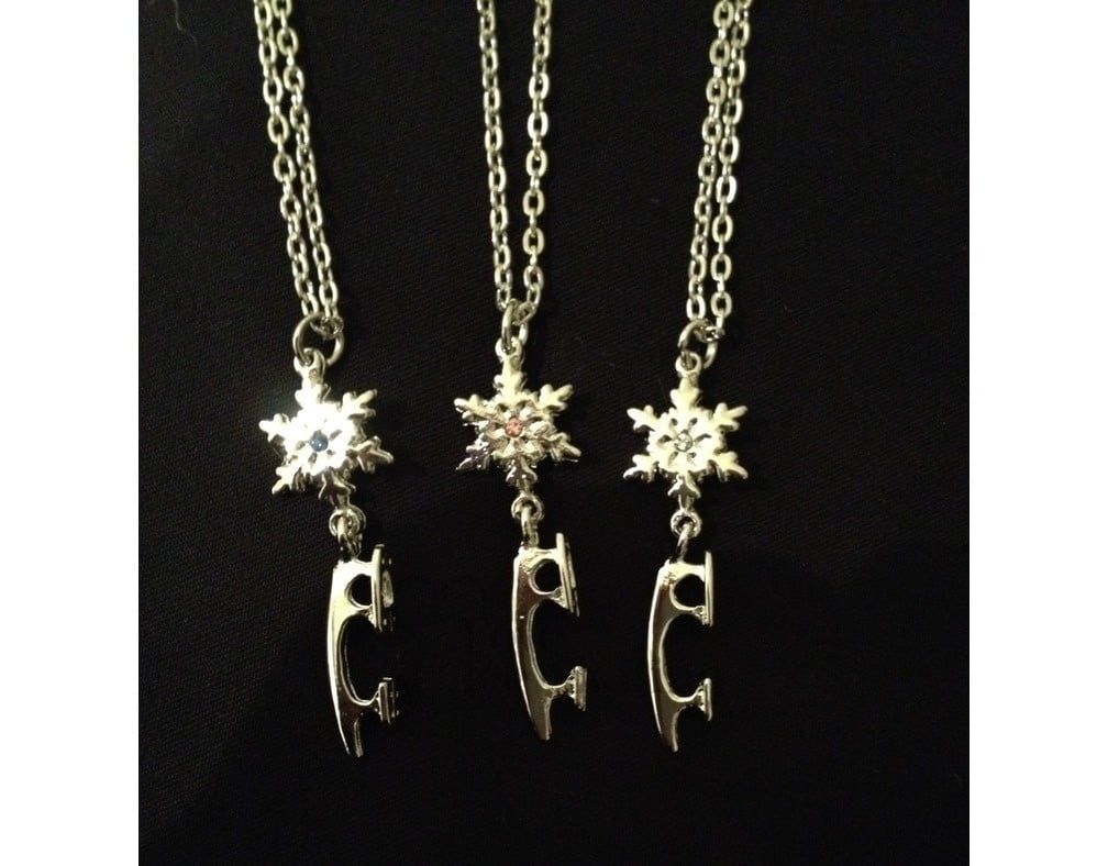 1288 Snow/Blade Necklace, Color: Pink