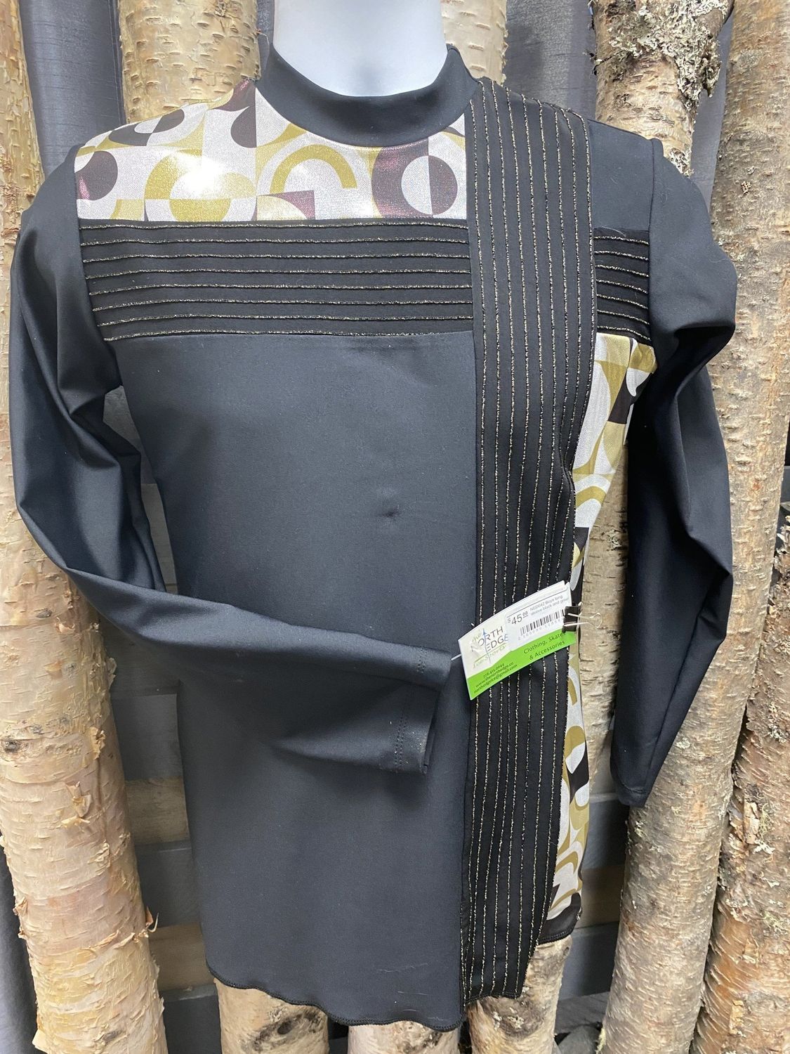 NED042 Boys long sleeve black and green