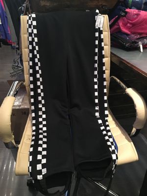 FFP103 Blk Pants w/checker stripe SZ10