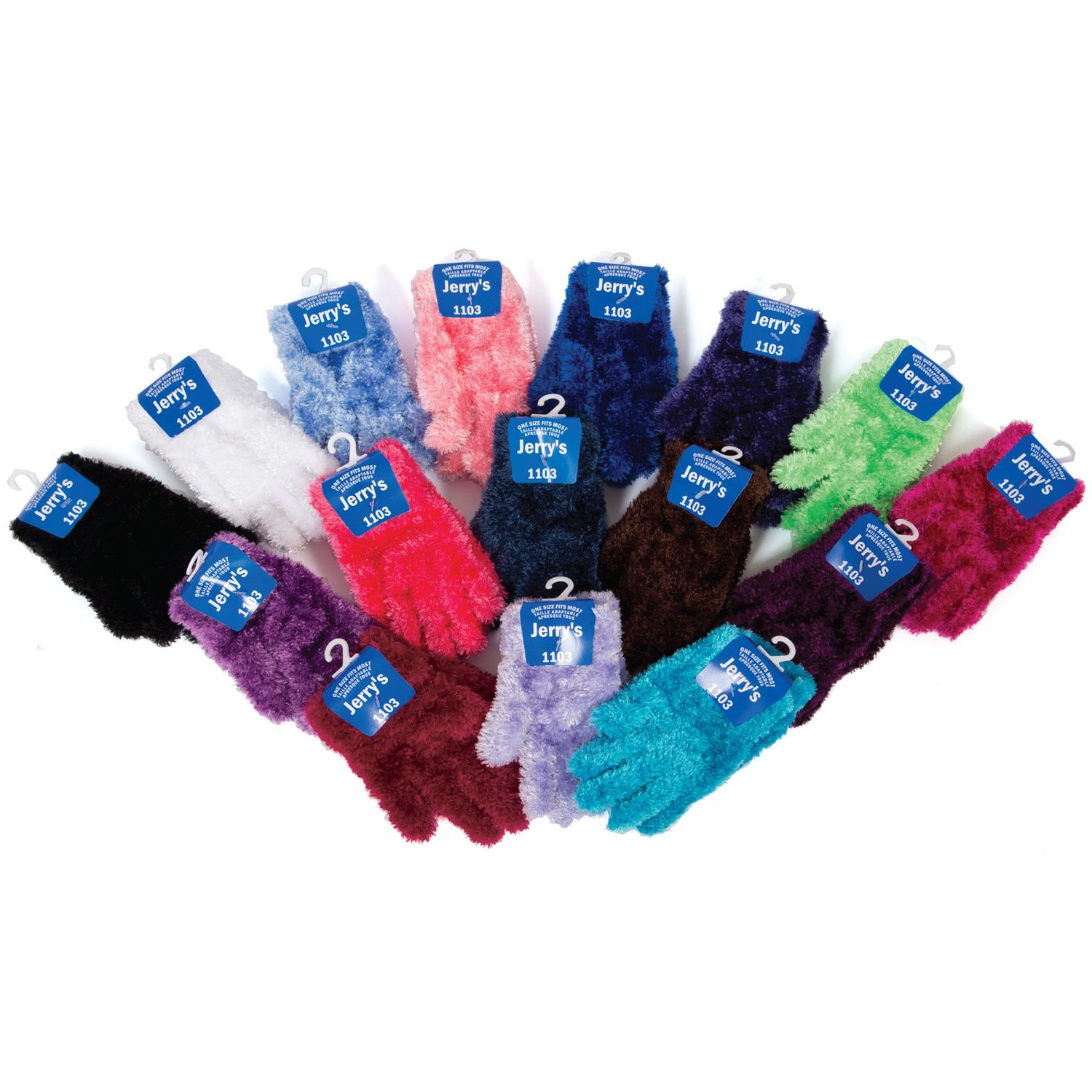 Regular Gloves Regular Gloves, Model: 1103 Furry, Colour: White