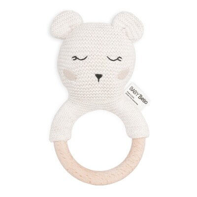 Baby Bello Boby der Polarbär Beißring mit Rassel Baby Bello Boby der Polarbär Beißring mit Rassel