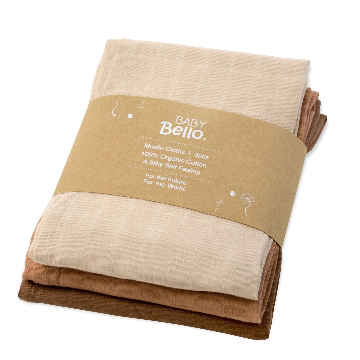 Baby Bello Hydrophile Tücher Babytuch 3er Pack Dessert Rose