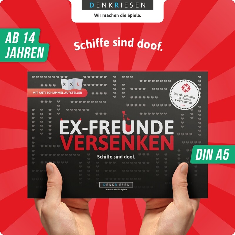SALE Denkriesen EX-FREUNDE VERSENKEN "Schiffe sind doof" - Schiffe versenken neu aufgelegt SALE Denkriesen EX-FREUNDE VERSENKEN "Schiffe sind doof" - Schiffe versenken neu aufgelegt
