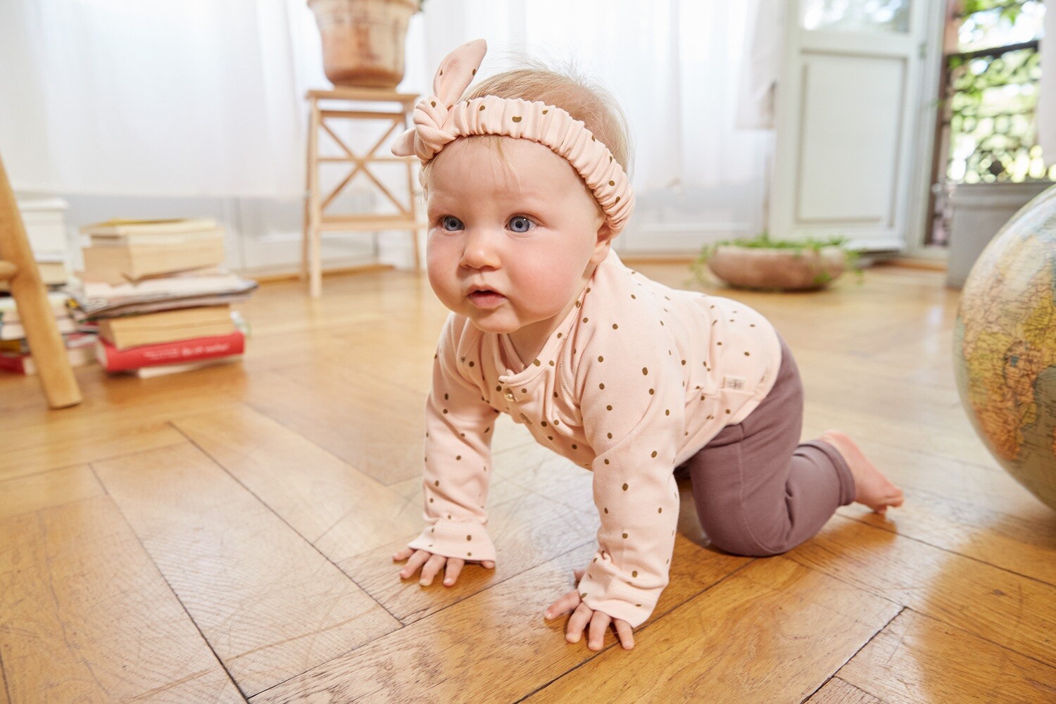 SALE Lässig Baby Langarmbody, Powder rosa Größe 86/92