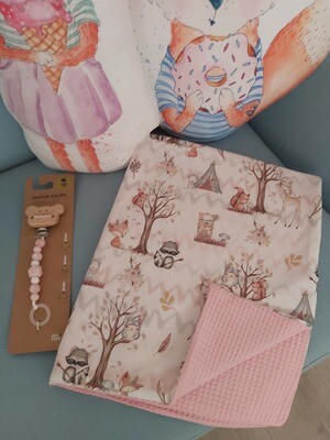 Babydecke Waldfreunde rosa SOFORTVERKAUF Babydecke Waldfreunde rosa SOFORTVERKAUF