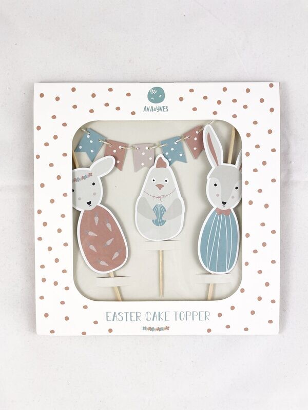 Ava &amp; Yves Cake Topper Ostern