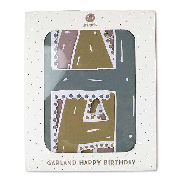 SALE Ava &amp; Yves Girlande in pastell – Happy Birthday