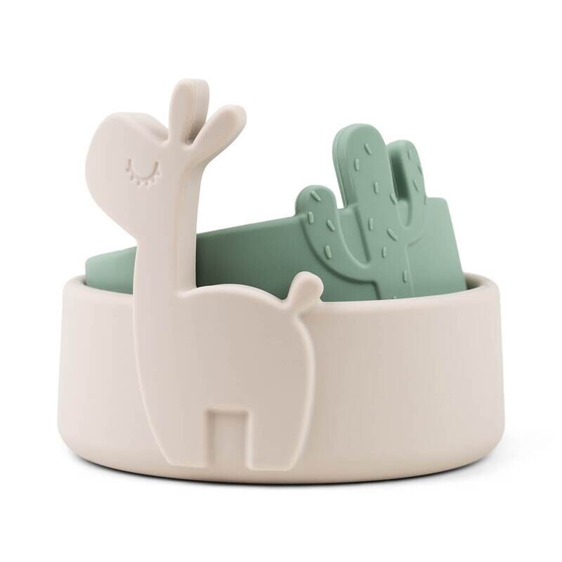 SALE Done by Deer Silicone bowl set 2 pcs - Lalee - Sand/Green Silikon Schüssel-Set 2-er Pack Lalee SALE Done by Deer Silicone bowl set 2 pcs - Lalee - Sand/Green Silikon Schüssel-Set 2-er Pack Lalee