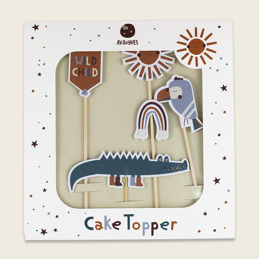 SALE Ava &amp; Yves Cake Topper Geburtstag ADVENTURE – Happy Birthday