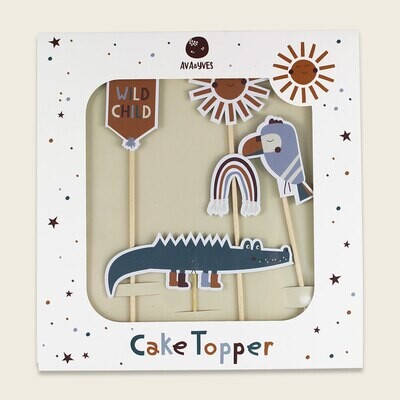 Ava & Yves Cake Topper Geburtstag ADVENTURE – Happy Birthday