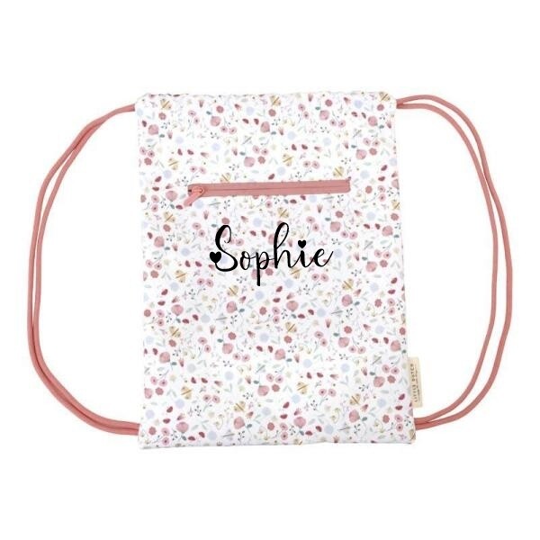 Turnbeutel Flowers &amp; Butterflies | Little Dutch personalisierbar