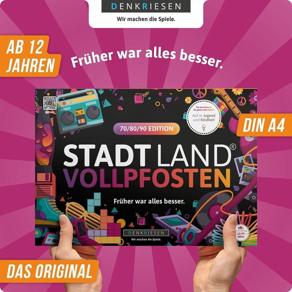 Denkriesen Stadt Land Vollpfosten 70/80/90 FRÜHER WAR ALLES BESSER EDITION