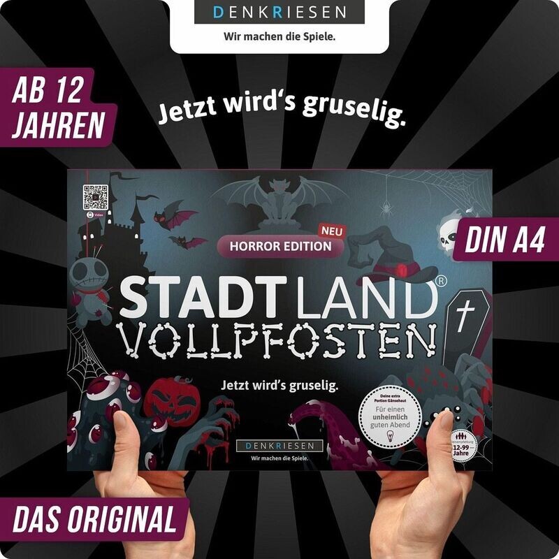 Denkriesen Stadt Land Vollpfosten HORROR EDITION - &quot;JETZT WIRD’S GRUSELIG