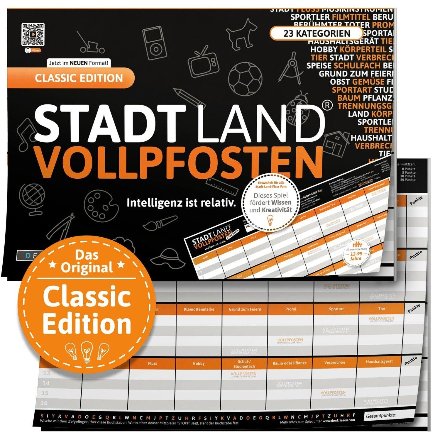 Denkriesen STADT LAND VOLLPFOSTEN® - CLASSIC EDITION &quot;Intelligenz ist relativ&quot;