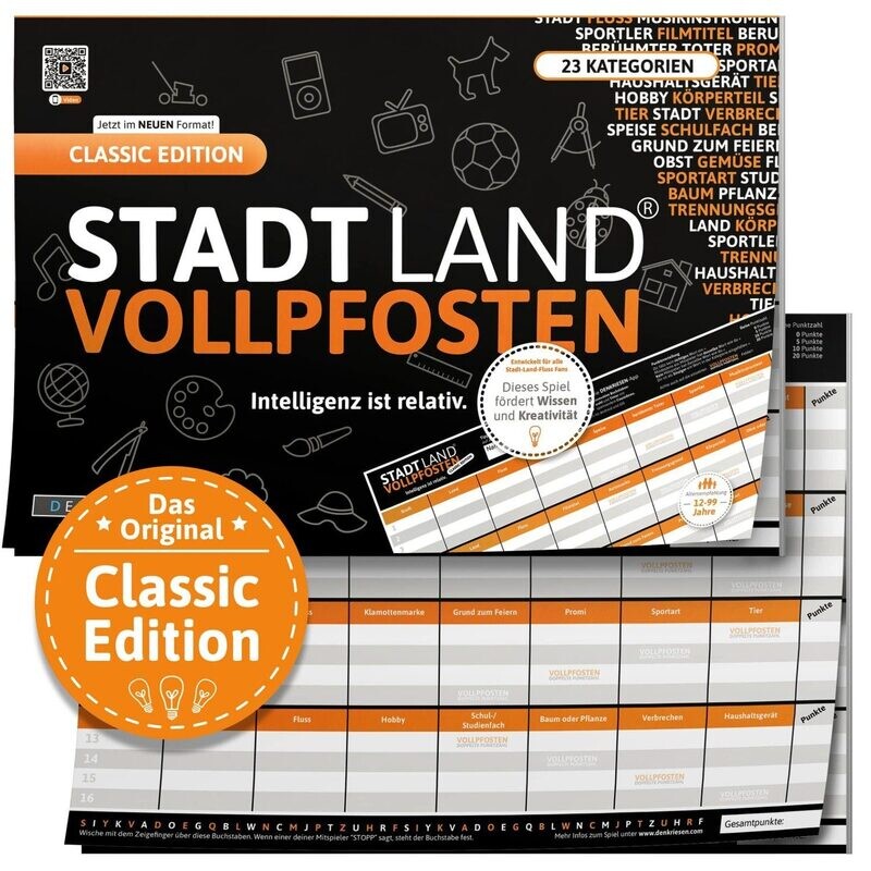 Denkriesen STADT LAND VOLLPFOSTEN® - CLASSIC EDITION &quot;Intelligenz ist relativ&quot;