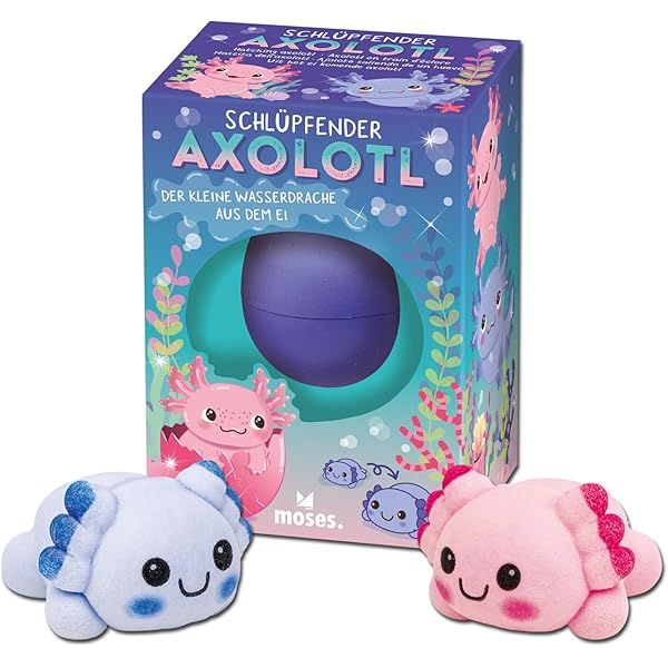 Moses schlüpfender Axolotl rosa oder violett