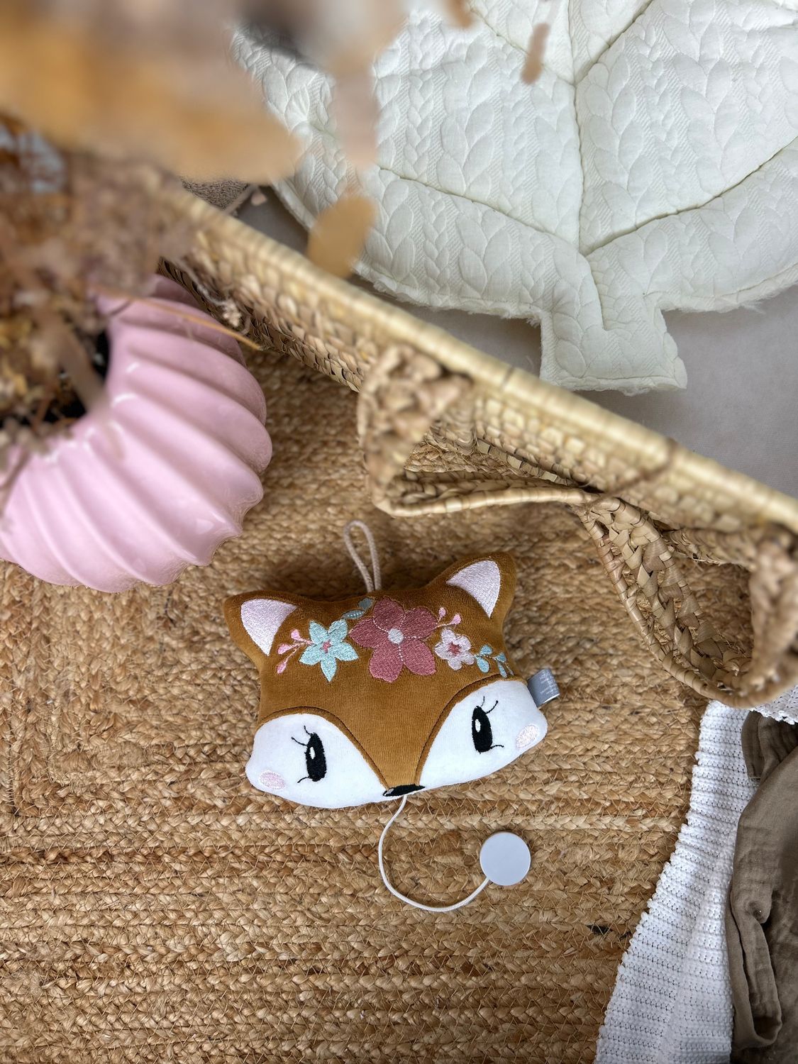 SOFORTVERKAUF Art.K-Design kleiner Boho Fuchs Kopf auch als Spieluhr