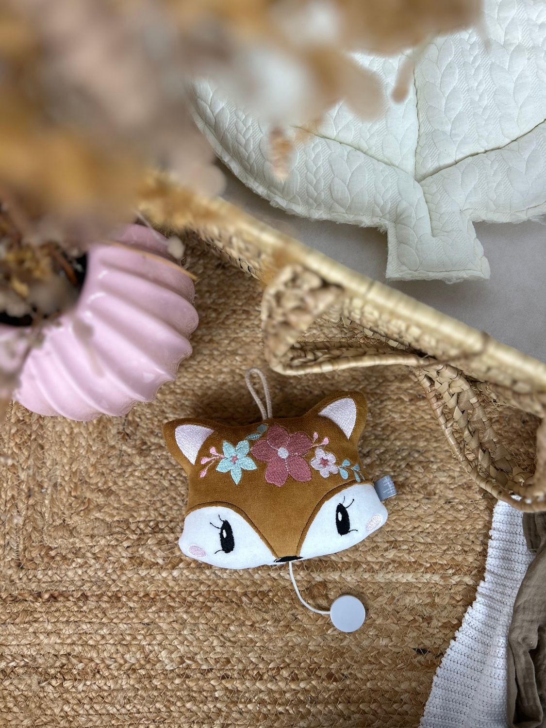 Art.K-Design kleiner Boho Fuchs Kopf personalisierbar und auch als Spieluhr