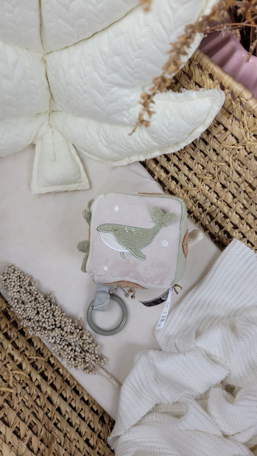 Jollein Activity Stoffwürfel &#39;Deepsea&#39; creme/braun/oliv