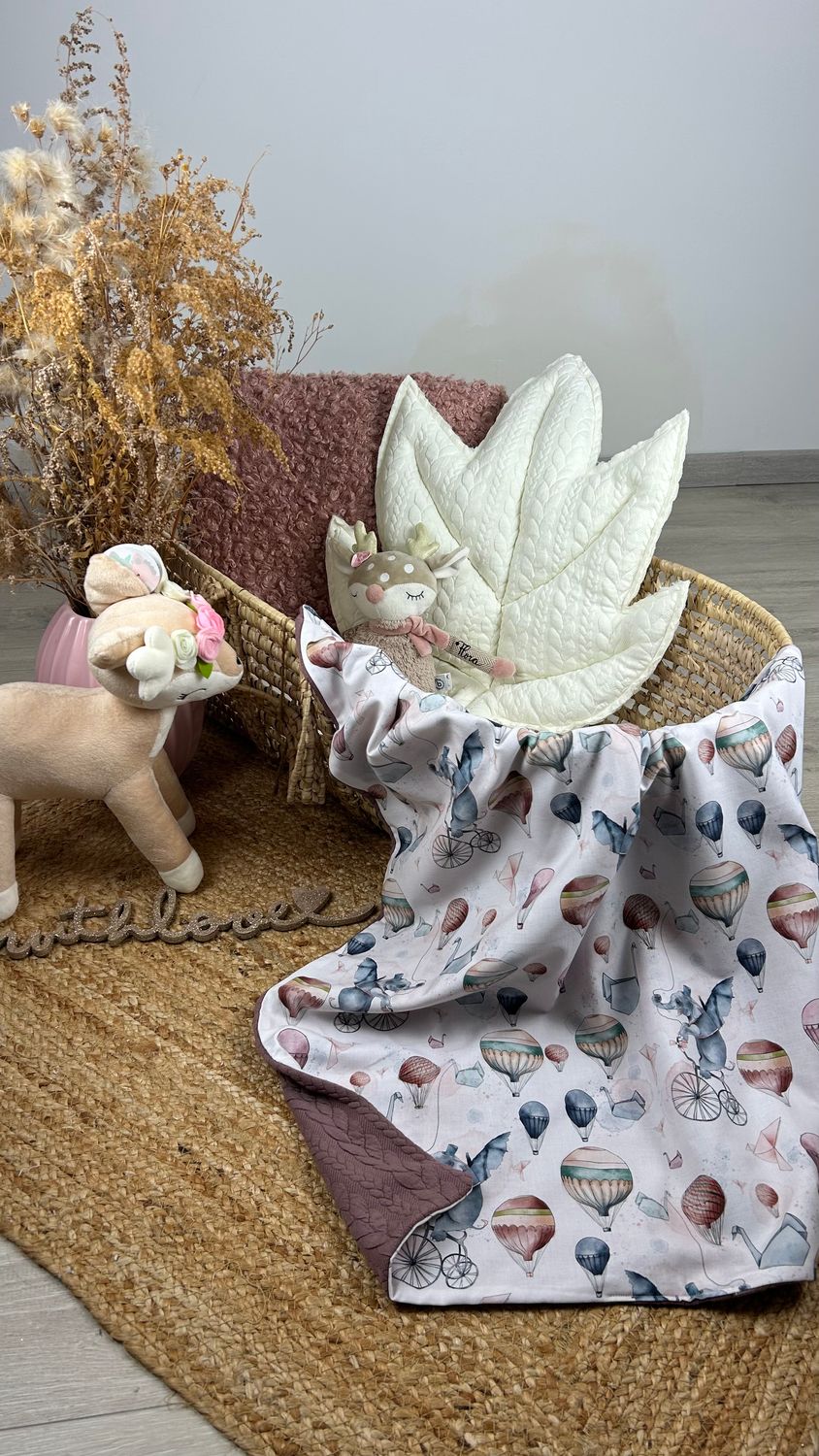 SALE Art.K-Design Babydecke Elefant auf Reise SOFORTVERKAUF