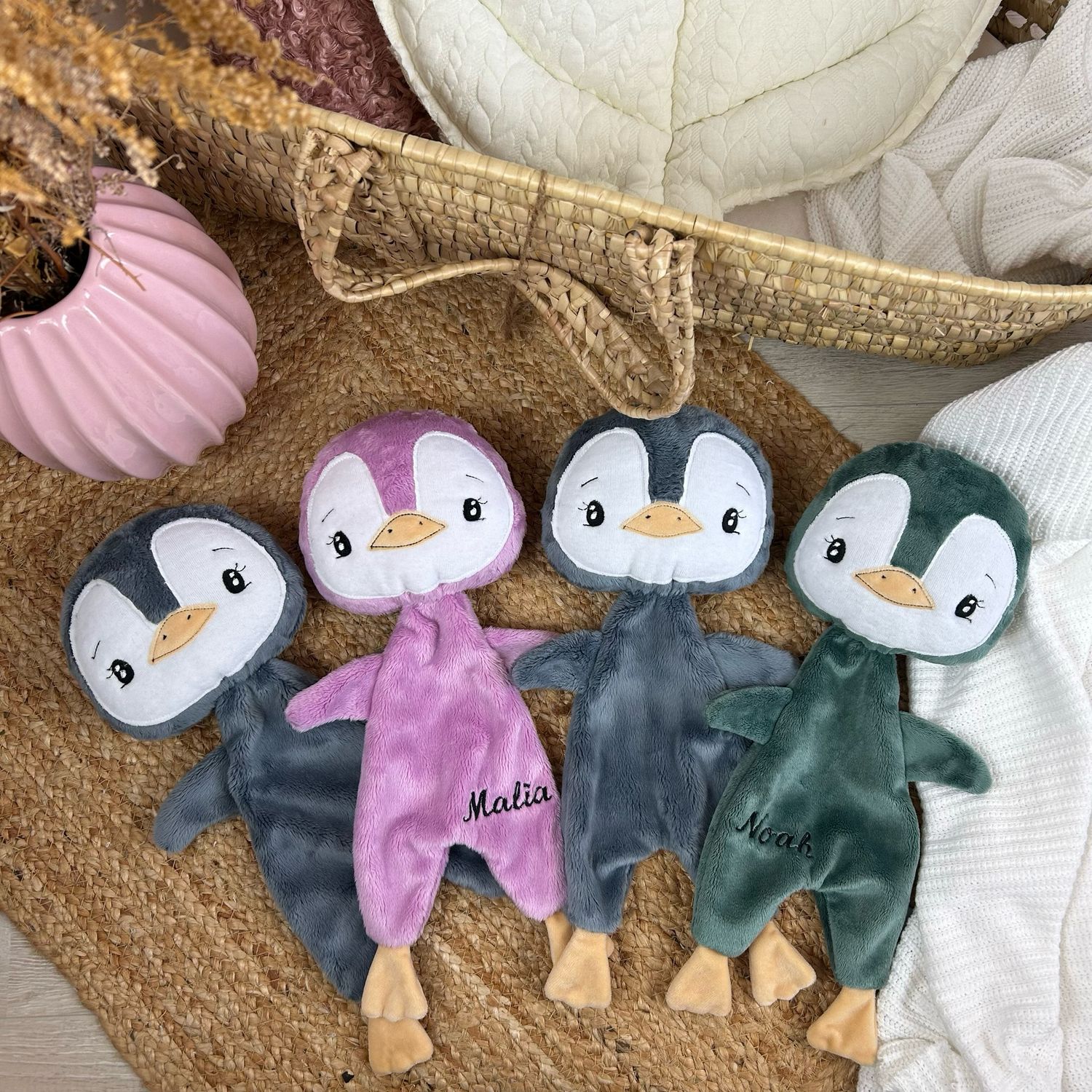 Art.K-Design Pinguin Schmusetuch Schnuffeltuch