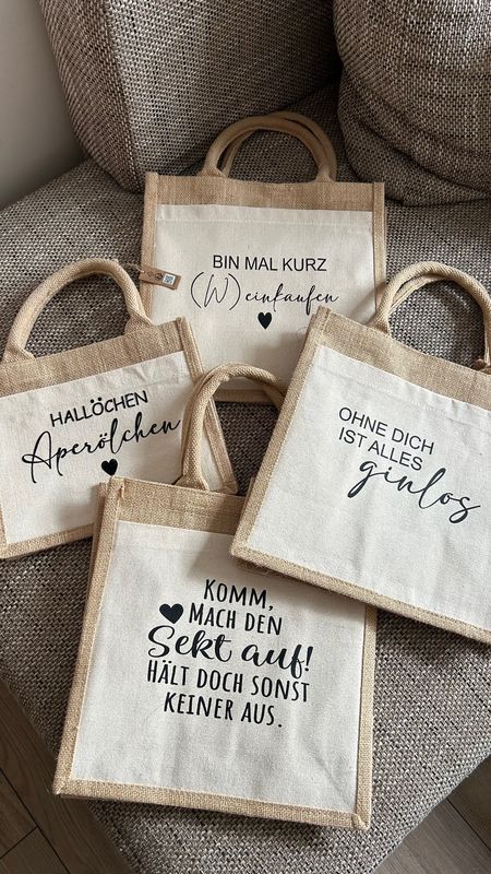 Tasche Jutetasche mit witzigem Trinkspruch