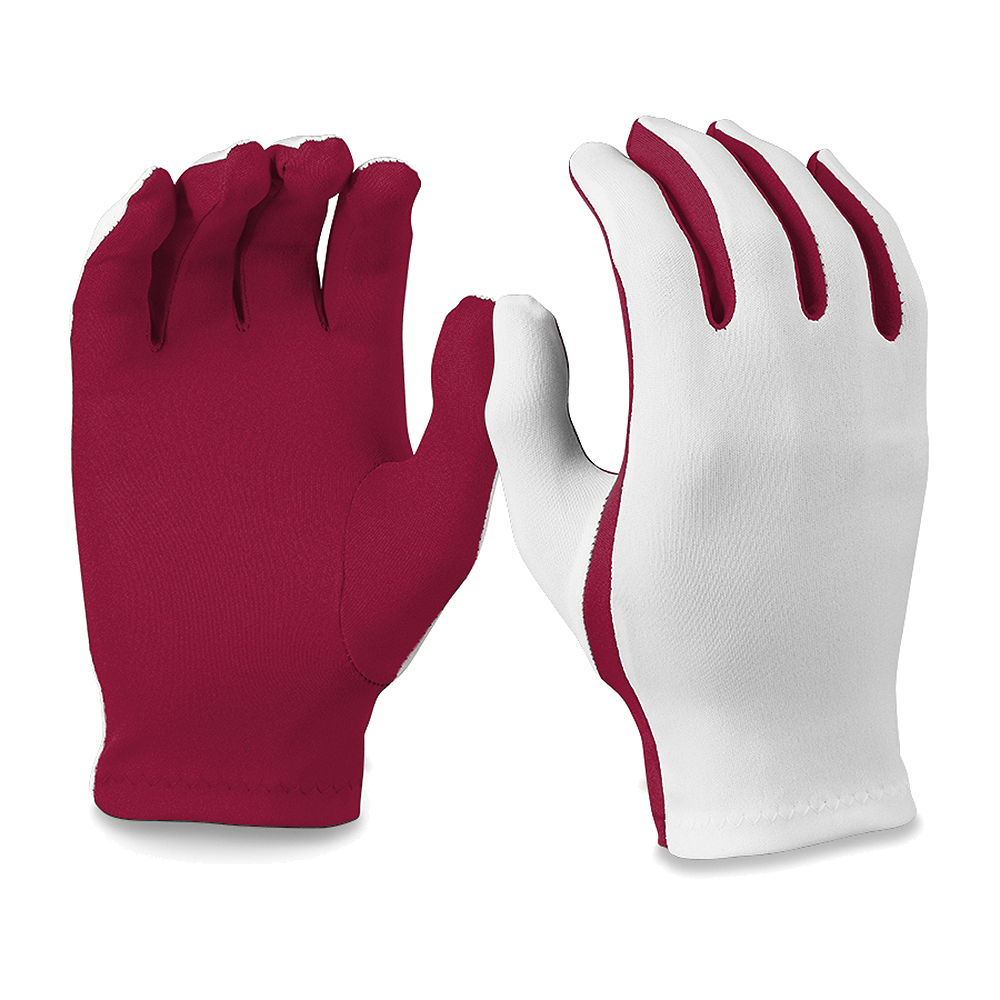 Burgundy/white Gloves