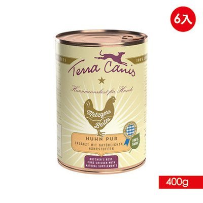 TERRA CANIS 醍菈鮮廚 - 新鮮純肉系列《鮮雞佐亞麻籽油特餐》『400g/6罐裝』 TERRA CANIS 醍菈鮮廚 - 新鮮純肉系列《鮮雞佐亞麻籽油特餐》『400g/6罐裝』
