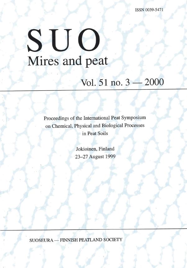 Chemical, Physical &amp; Biological Processes in Peat Soils - Papers Jokioinen 1999
