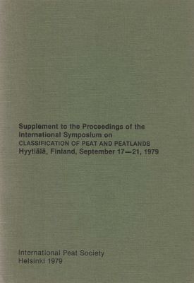 Supplement Classification of Peat and Peatlands Hyytiälä 1979