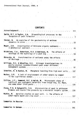 International Peat Journal 3 1989