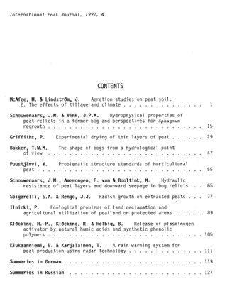 International Peat Journal 4 1992