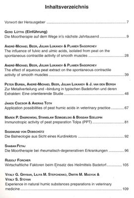 Moortherapie 2000 Peat Therapy on its Way into the Next Millenium Bad Kissingen 1999 full papers