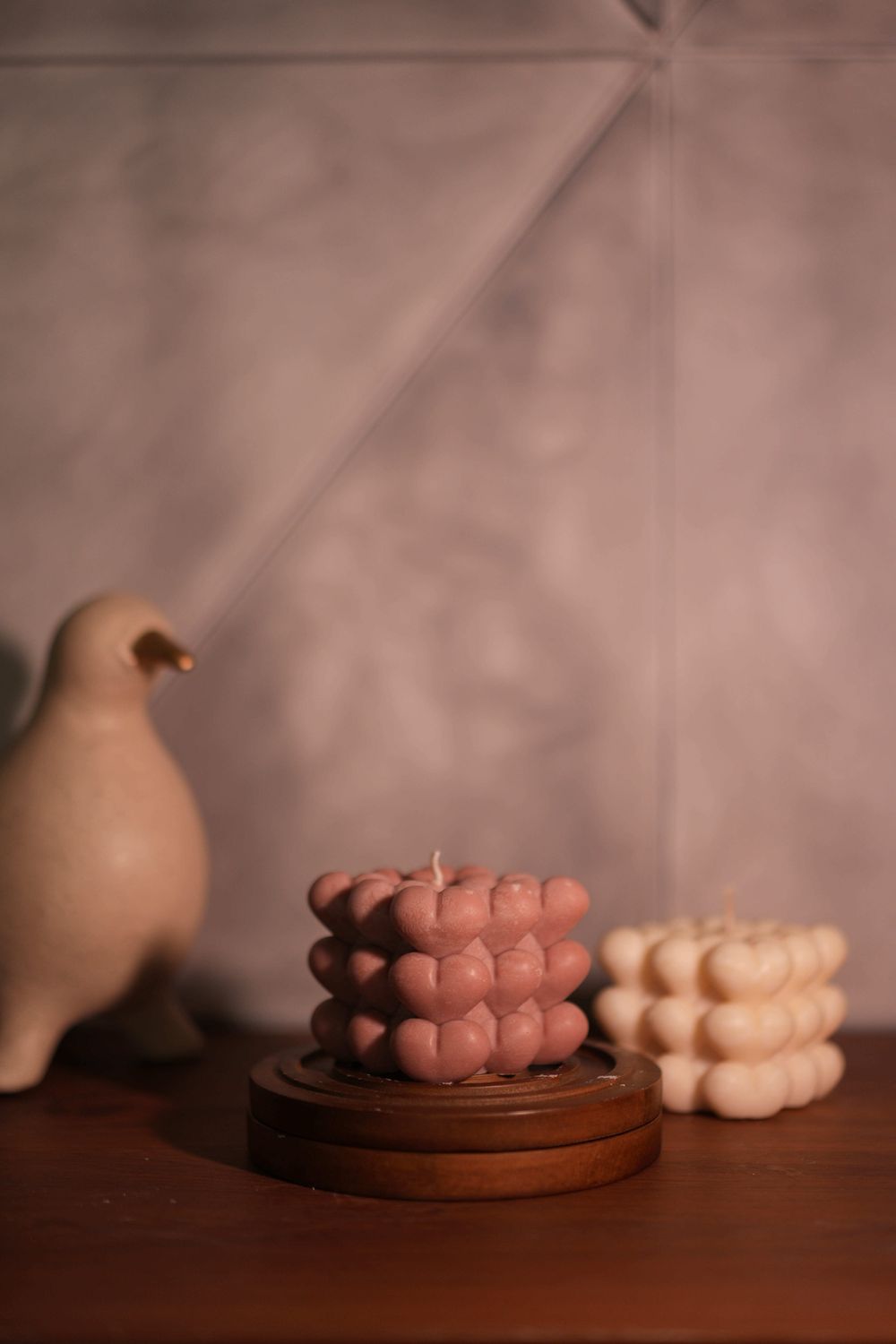 Heart Bubble Candle