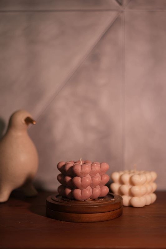 Heart Bubble Candle