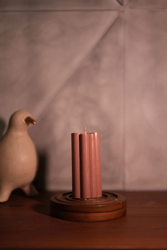 Pillar Heart Candle