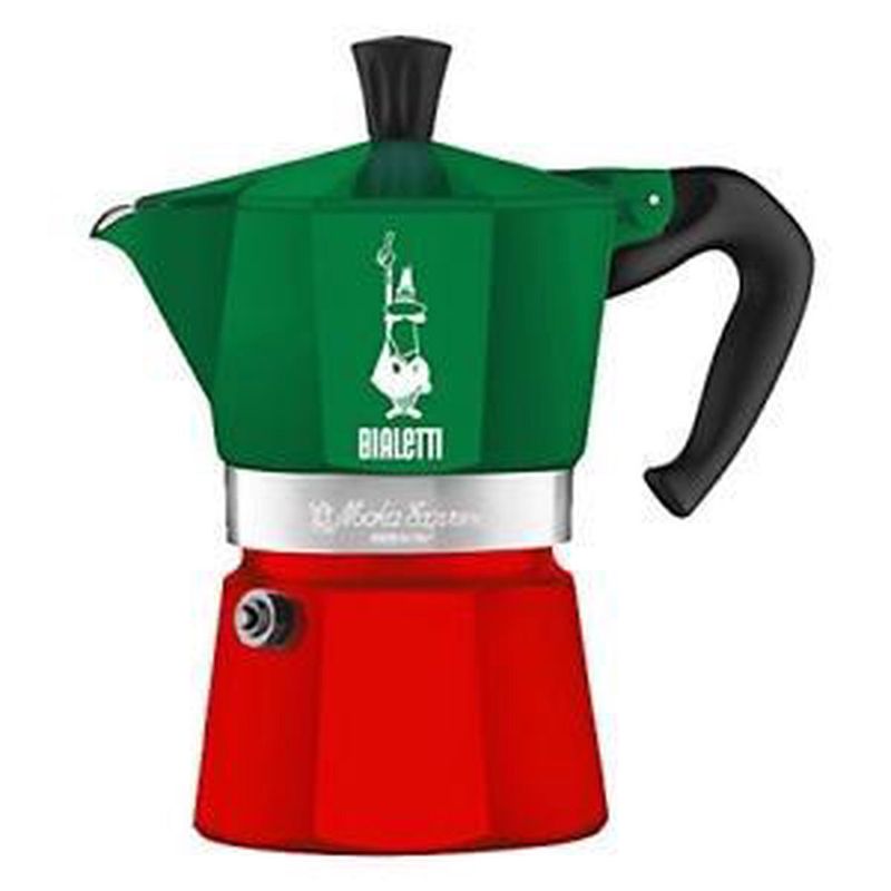 Bialetti Moka Express Italia - percolator - rood - 3 kopjes