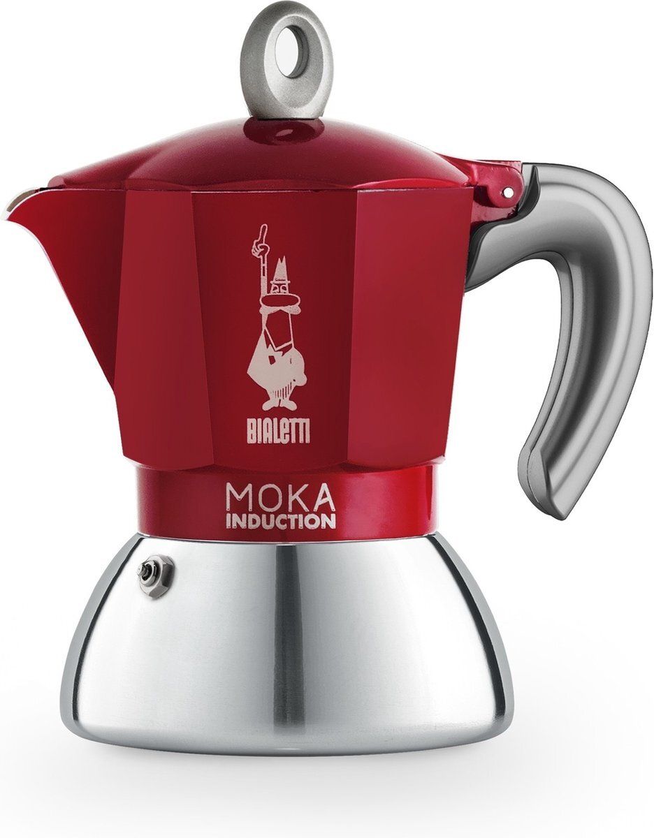 Bialetti Moka Inductie - percolator - Rood - 2 kopjes