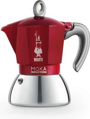 Bialetti Moka Inductie - percolator - Rood - 4 kopjes