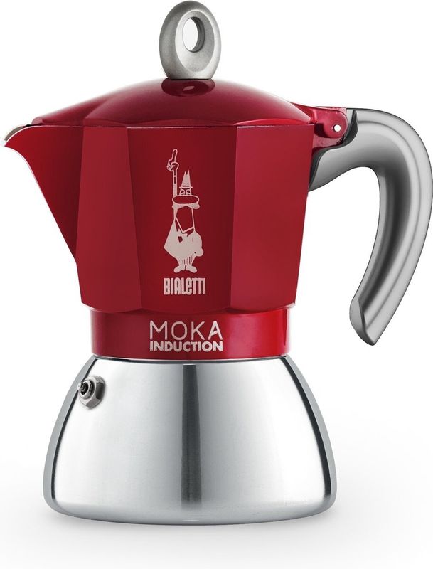 Bialetti Moka Inductie - percolator - Rood - 6 kopjes