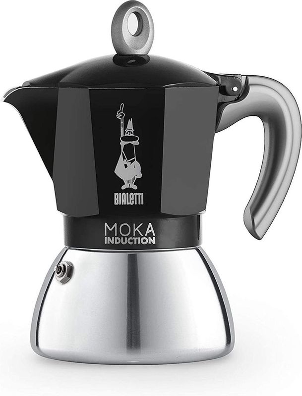 Bialetti Moka Inductie - percolator - Zwart - 4 kopjes
