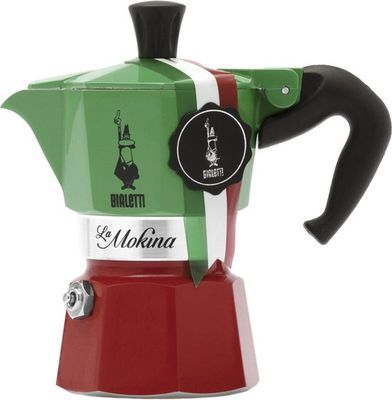 Bialetti La Mokina Tricolore - percolator - groen rood - 1 kopje
