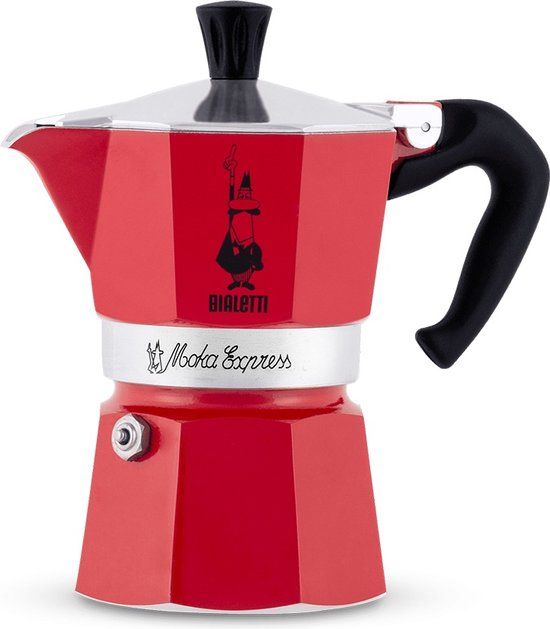 Bialetti Moka Express - percolator - rood - 1 kopje