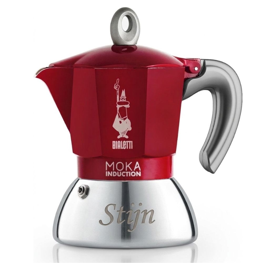 Percolator graveren - Bialetti Moka Induction - RVS - Gegraveerd met naam